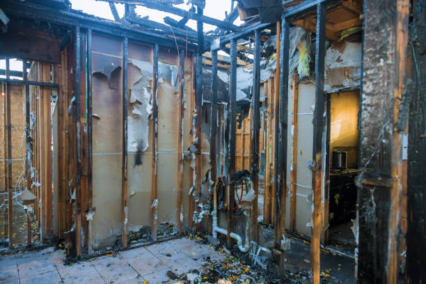 Professional Fire Damage Restoration technician working in Tres Arroyos, NM